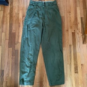 Size 8 high waisted olive green trousers!